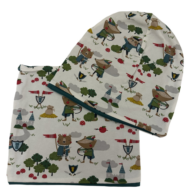 Set Cappellino Scaldacollo in Jersey  Robin Hood 