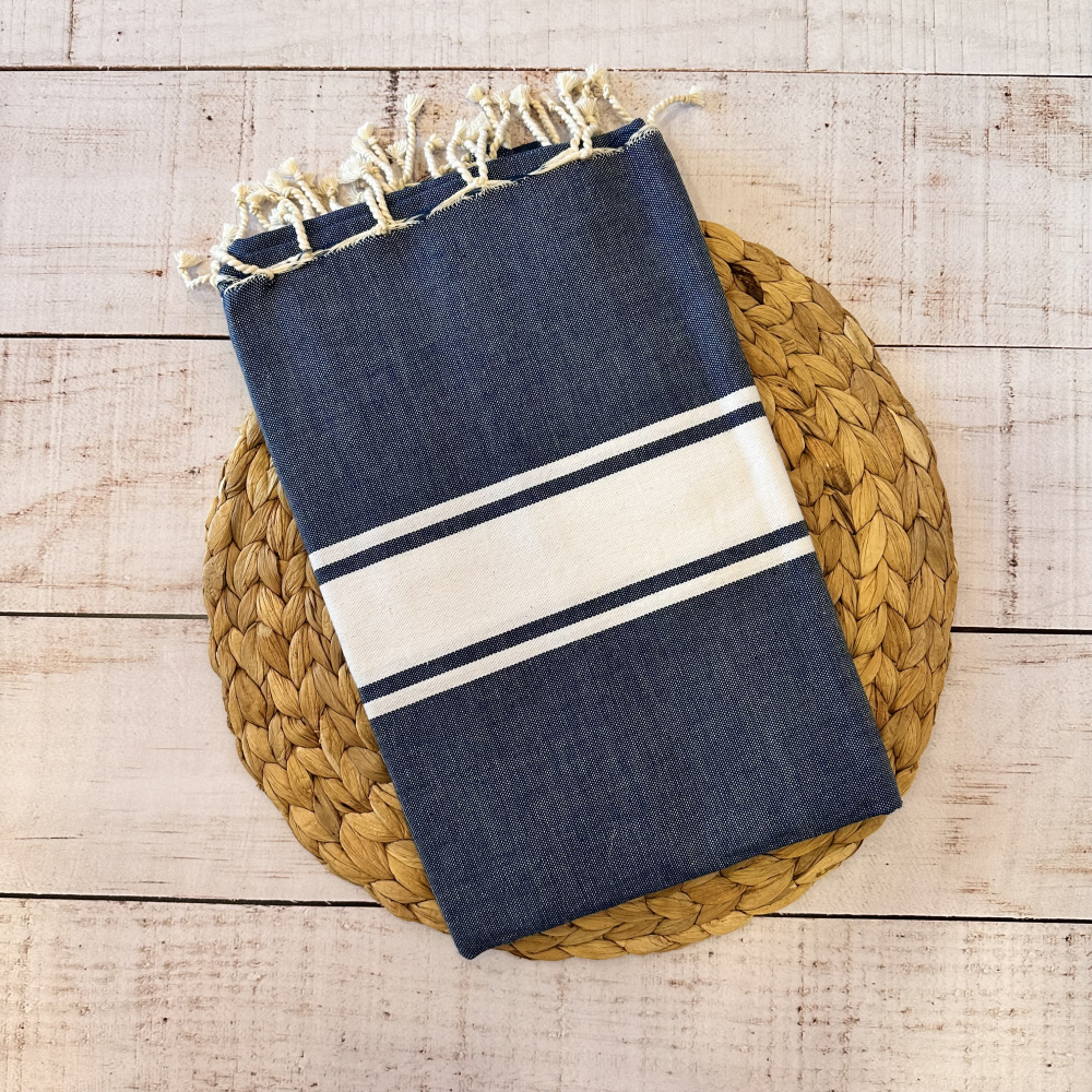 Telo Mare Fouta BLU NAVY